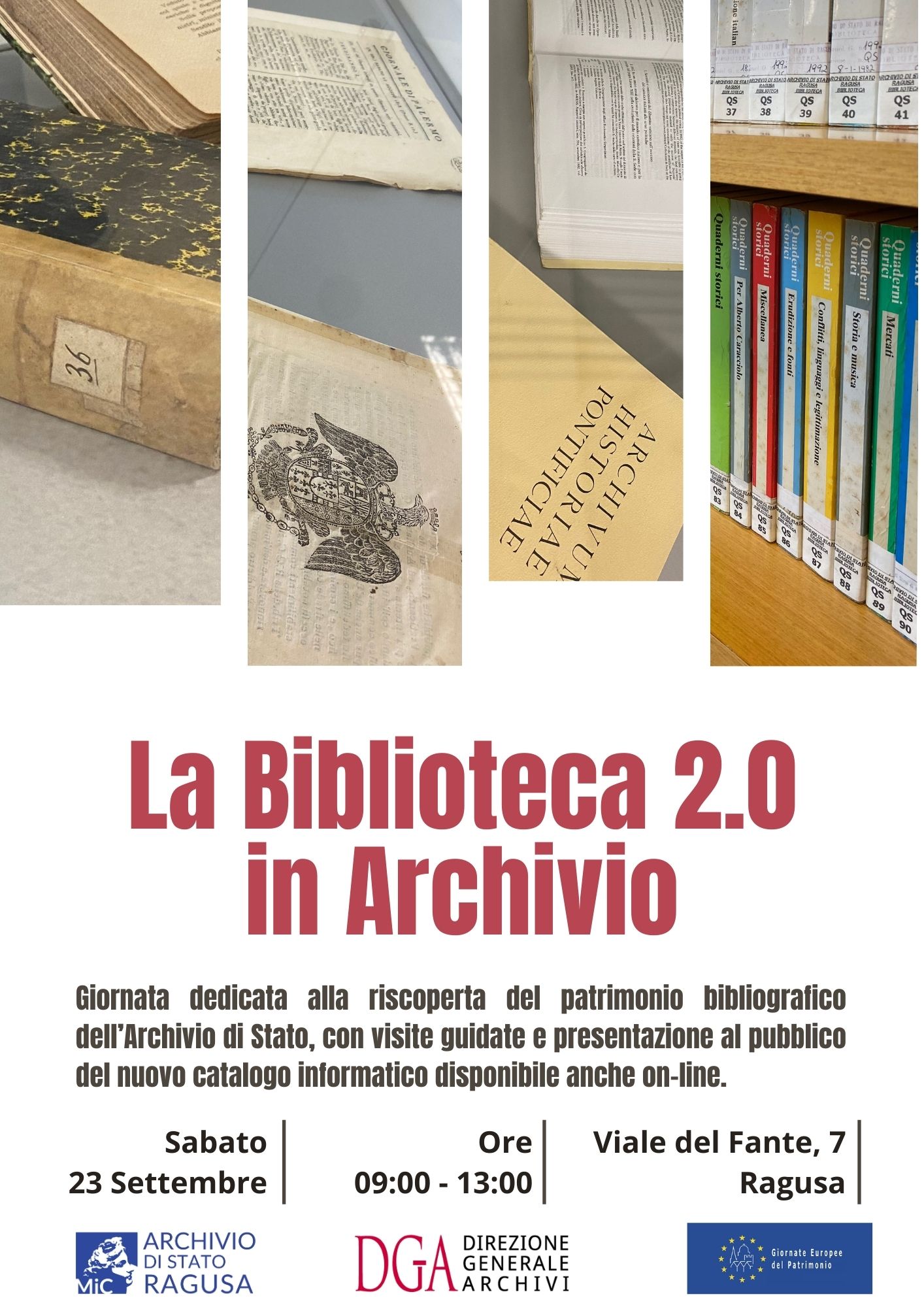 Locandina dell'evento La biblioteca 2.0 in Archivio